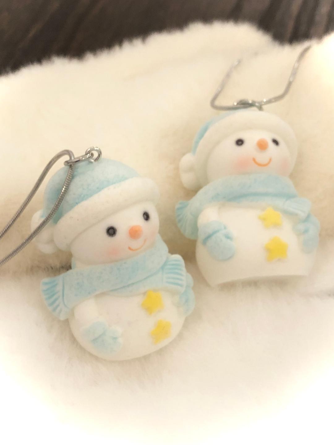수심 Snowman Necklace 눈사람 목걸이 키링 악세사리 겨울 귀여운 유니크