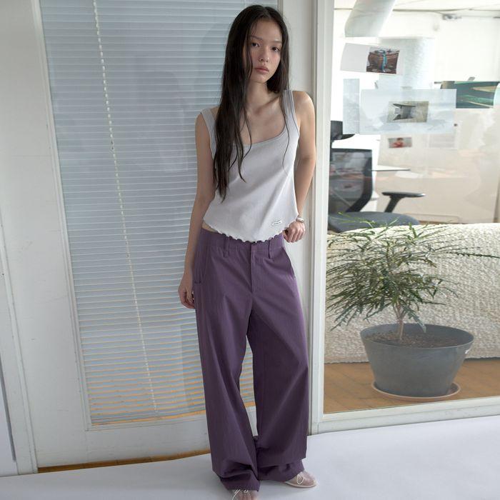 COLOR WIDE PANTS_BERRY PERRY