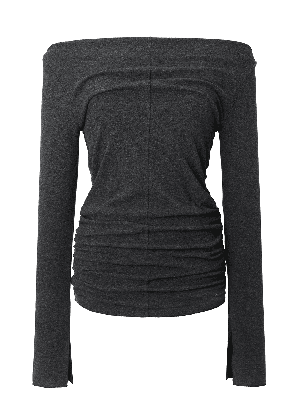 [2nd Reorder] Cozy Side Shirring Top (charcoal)