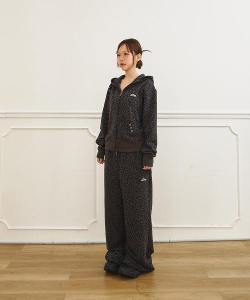 주영X탄산 후드집업 (레오파드 차콜)