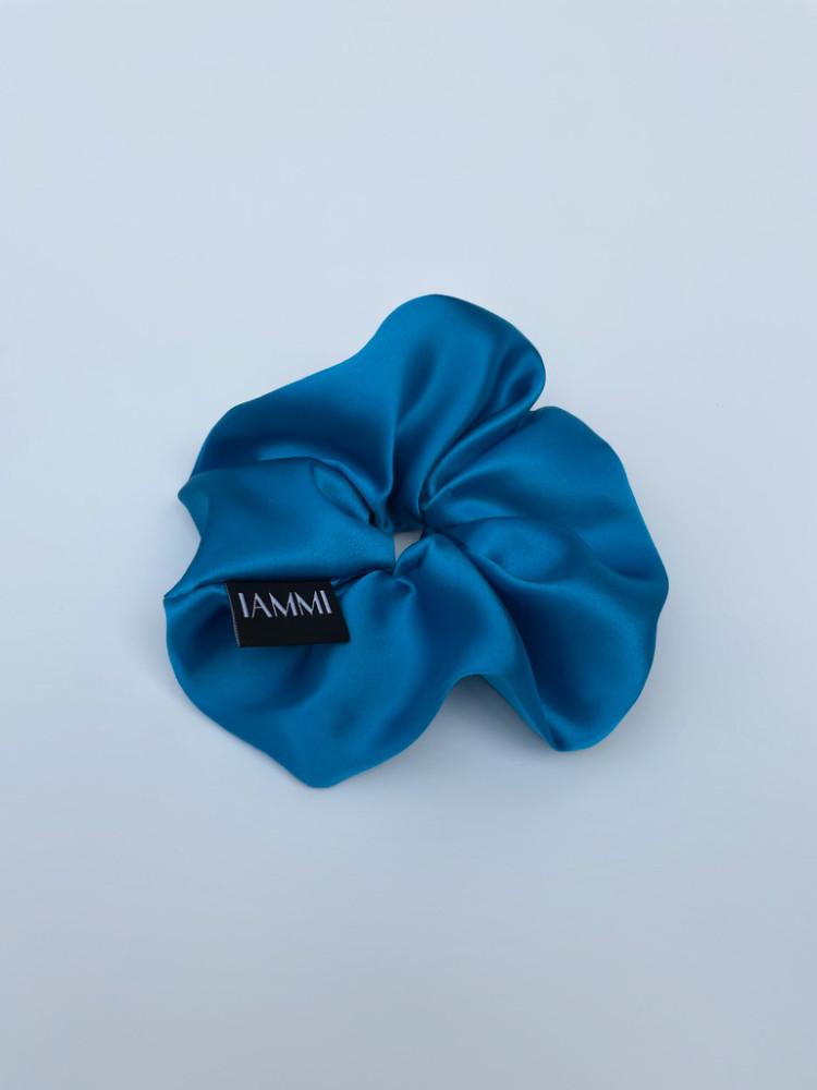 Silk100% scrunchie Blue (4color)