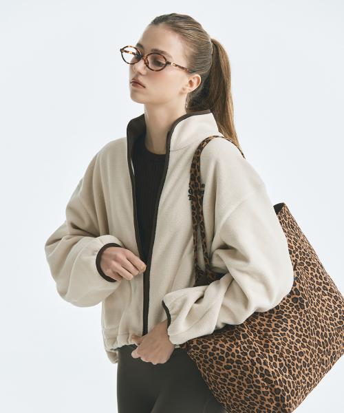 배색 플리스 집업_MIWJMG107C