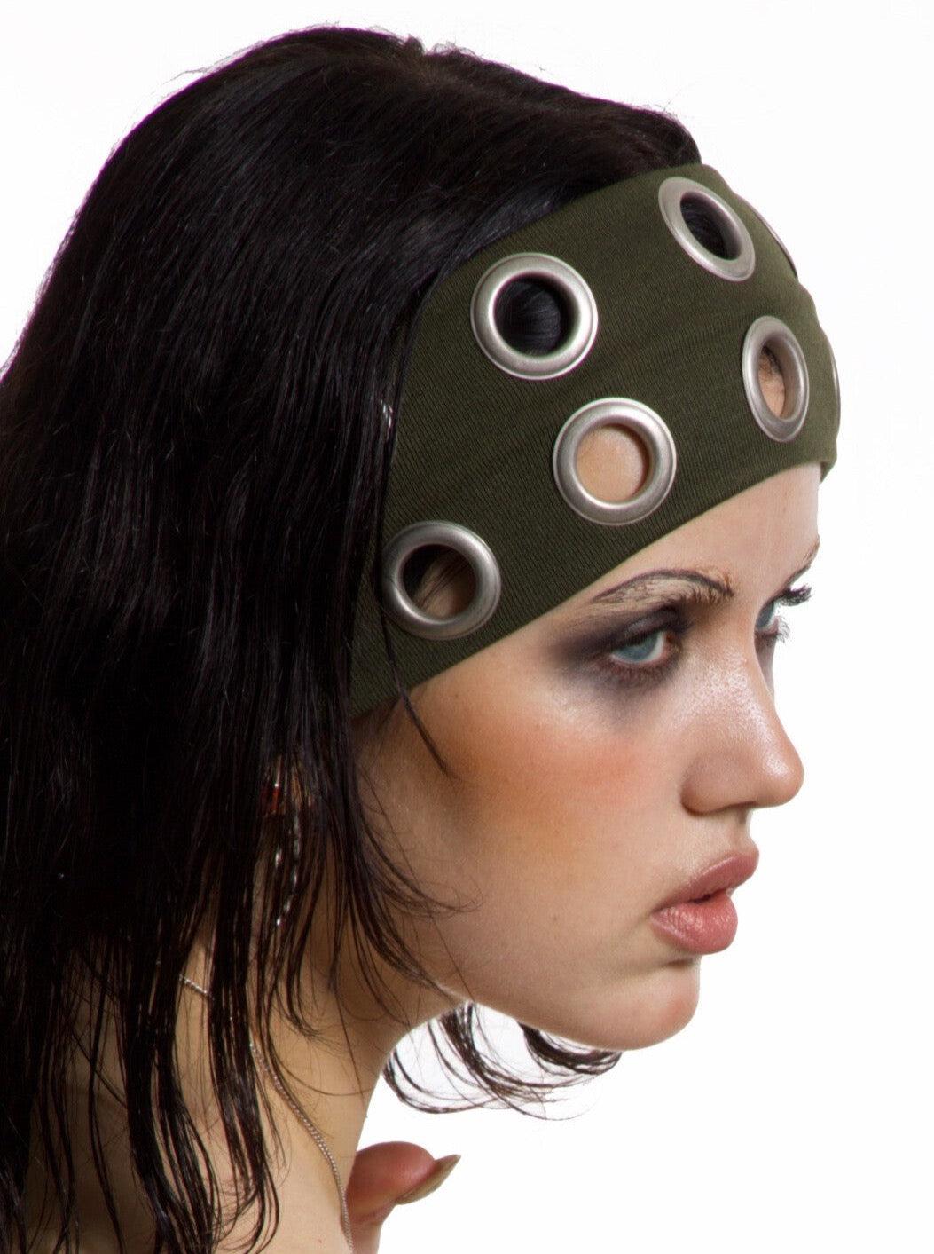 EYELET HAIRBAND KHAKI