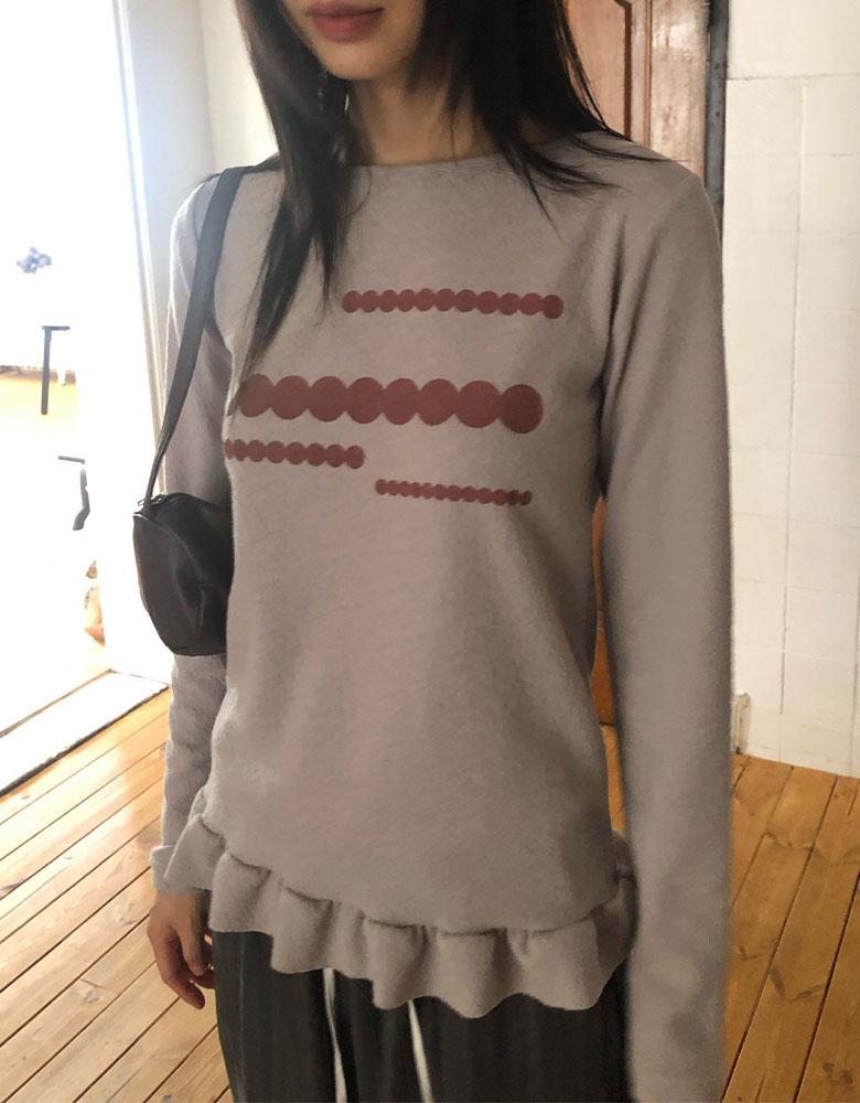 바나나 써클 프릴 티(2color)