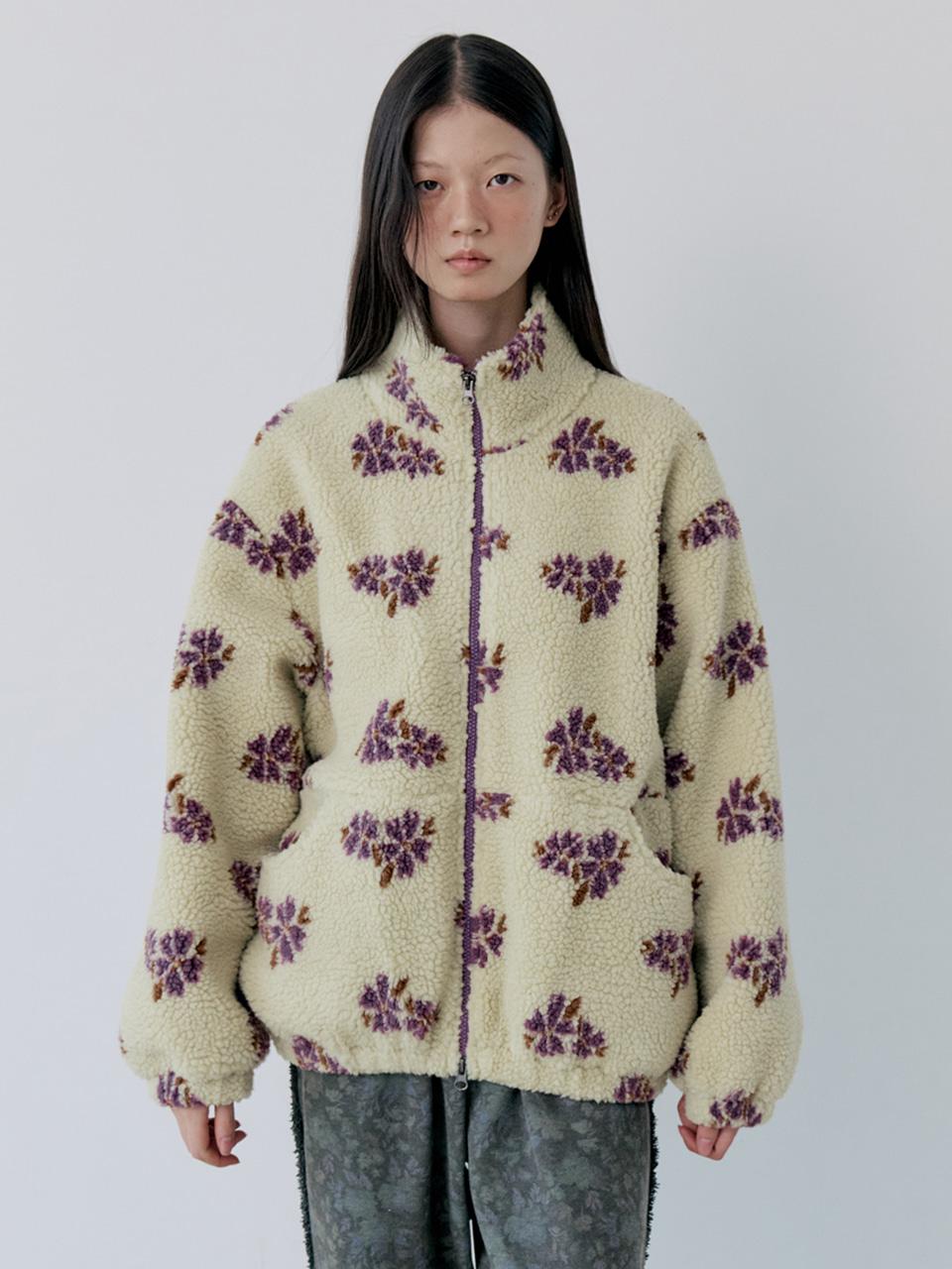 [11/28_Delivery]FLOWER BUD FLEECE JUMPER(BUTTER)