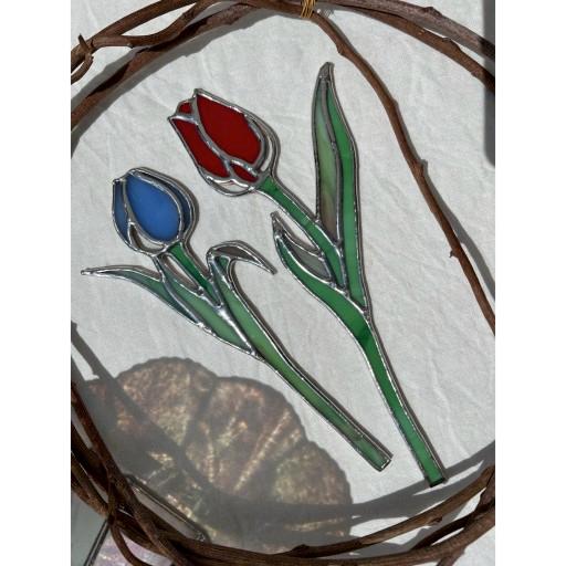 스테인드글라스 튤립플라워 소품 촬영