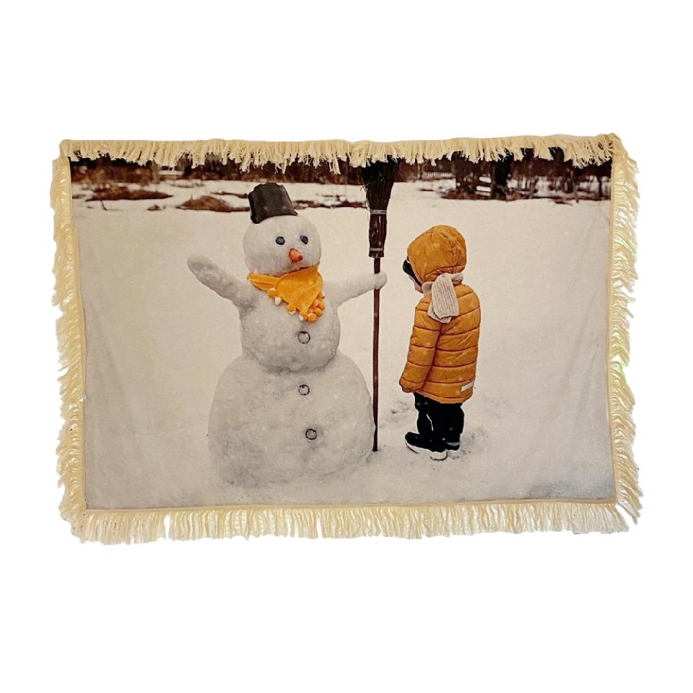 Snowman and Baby Blanket - Horizontal