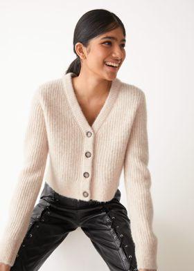 박시 니트 가디건