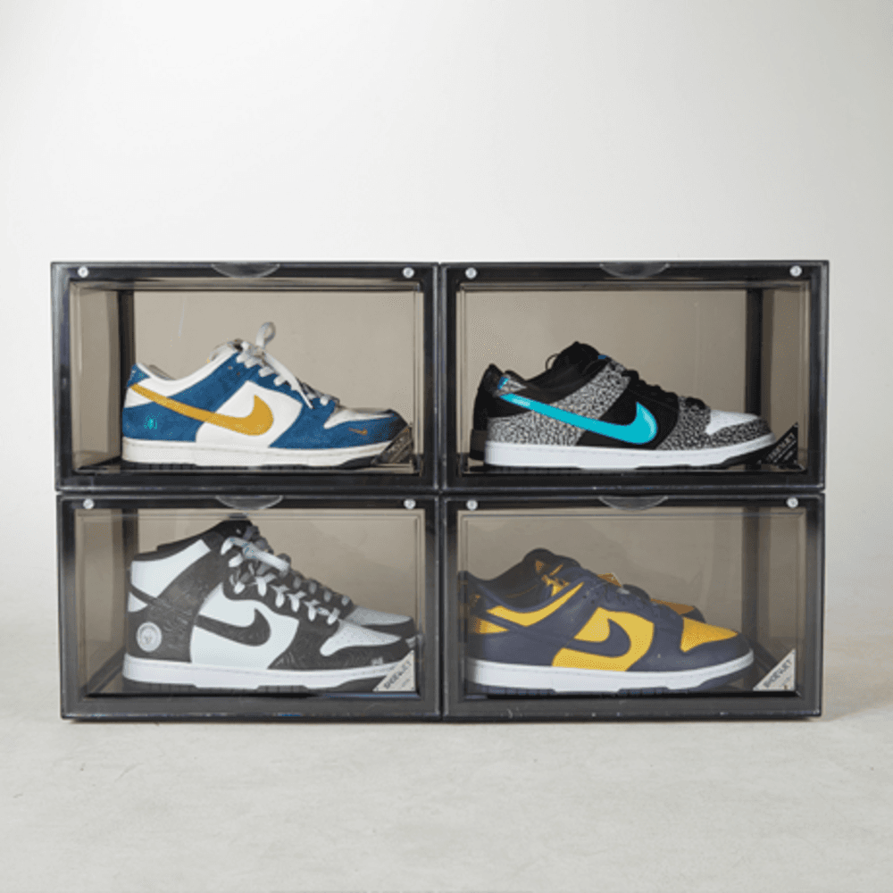 [4PACK구성]슈브제 와이드블랙 프리미엄 신발 보관함 (변색 방지 자외선 차단 편리한 수납) Shoevjet Wide Black - 신발정리대 | 쿠팡