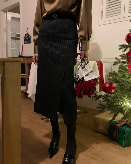 레네 스트라이프 스커트(SK)