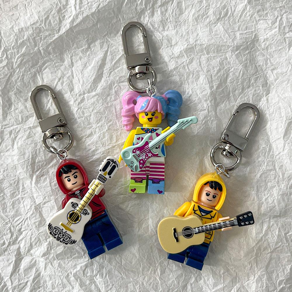 기타치는 소년 소녀 레고 키링 에어팟키링