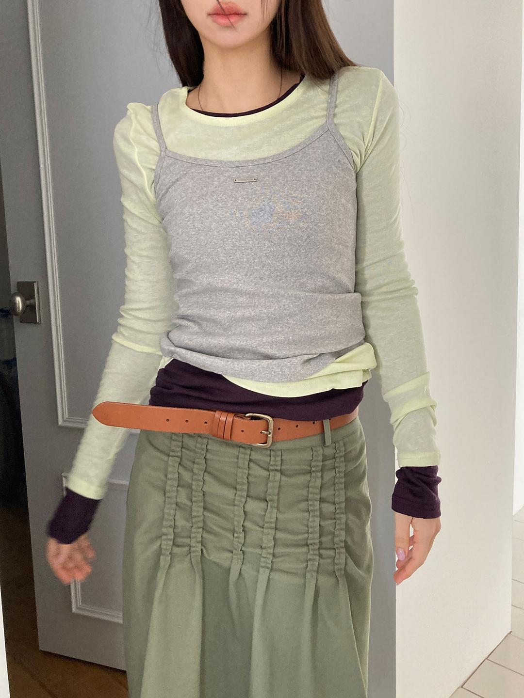 실버 태그 레이어드 나시 (5color)