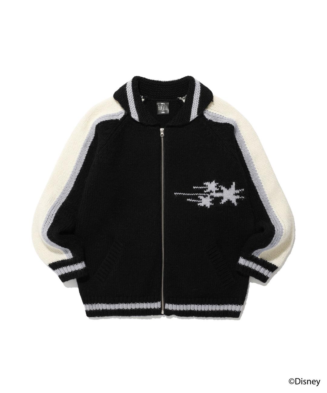 FANTASIA MICKEY MOUSE_COWICHAN KNIT SWEATER[BLACK]