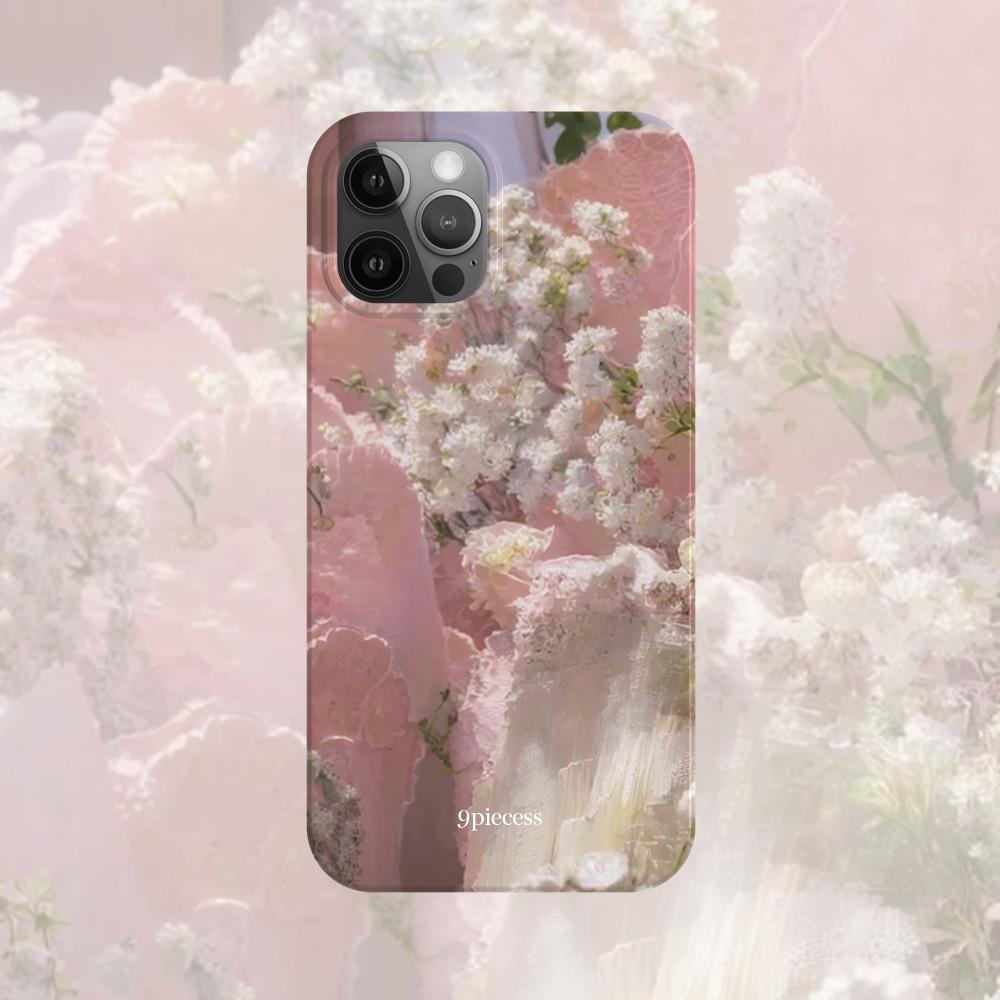 Pink Full Bloom hard case 무광 유광 하드 케이스 아이폰 갤럭시