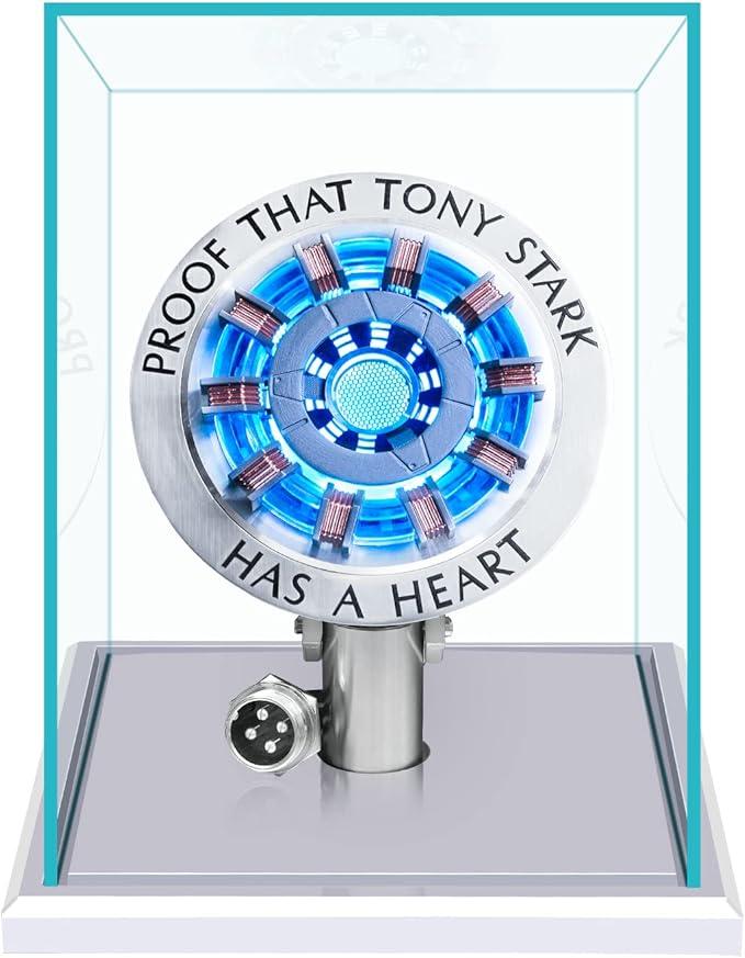 New Version 1:1 Iron Man Arc Reactor MK2, with LED Light,Touch Sensitive, No Remote Control Required,Totally Easy Assembly，USB Charge (with Display Case)