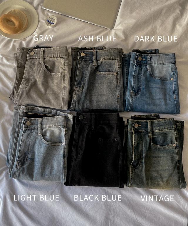 럽미 [숏,기본,롱] [역.대.급-! 교복데님👖] 6color 투잇 부츠컷 워싱데님팬츠