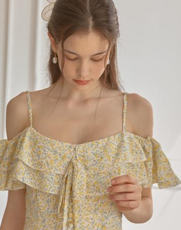 이런 상품 어때요? 아멜리 플로랄 러플 슬릿 여름롱원피스