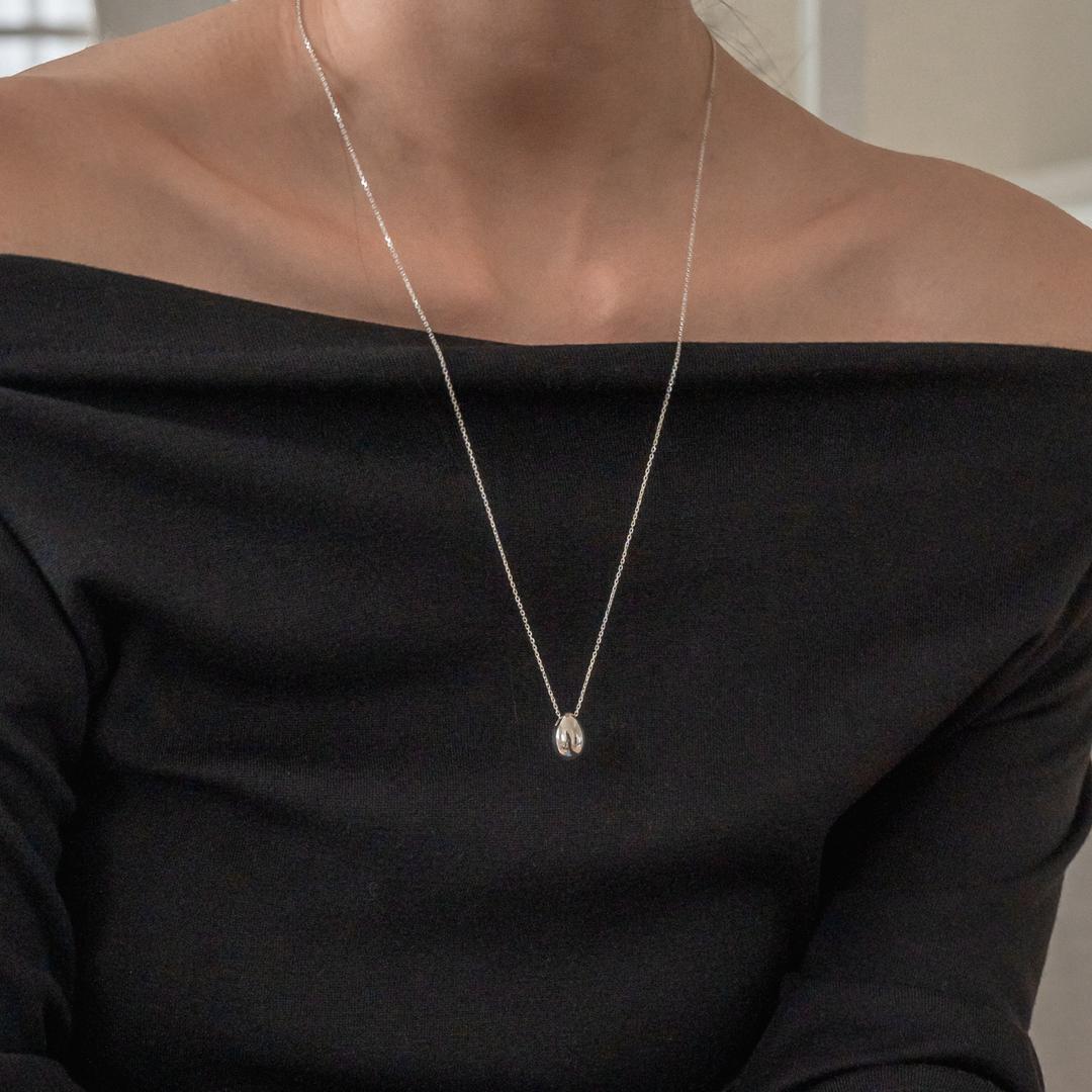 럽은 [Silver925] 디어 드롭 롱 목걸이