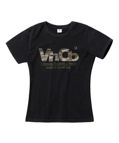 MRT 아플리케 워시드 슬림핏 반팔티