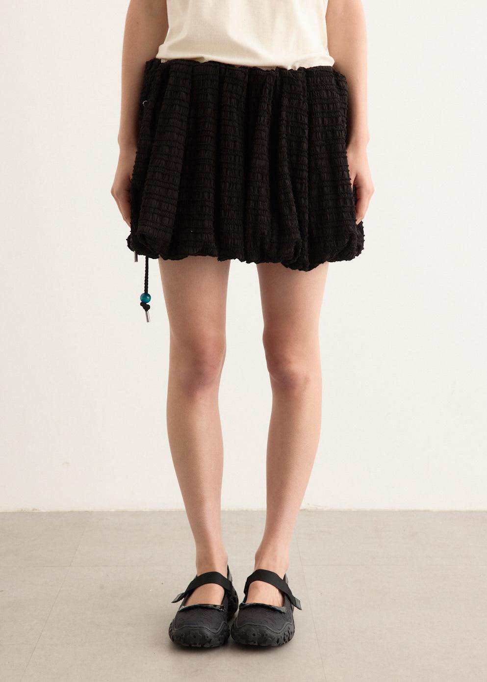 Frill Balloon Skirt - BLACK BLK / 36
