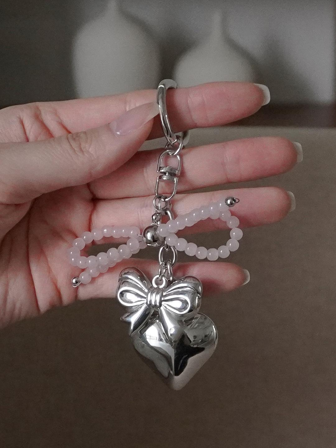 [Double ribbon keyring]