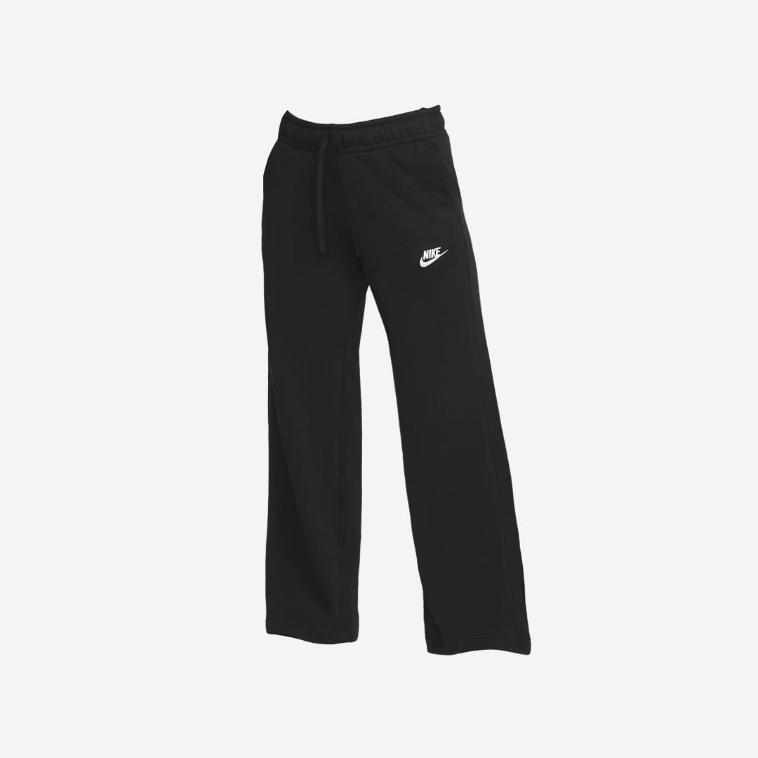 (W) Nike NSW Club Fleece Mid Rise Wide Leg Track Pants Black - Asia
