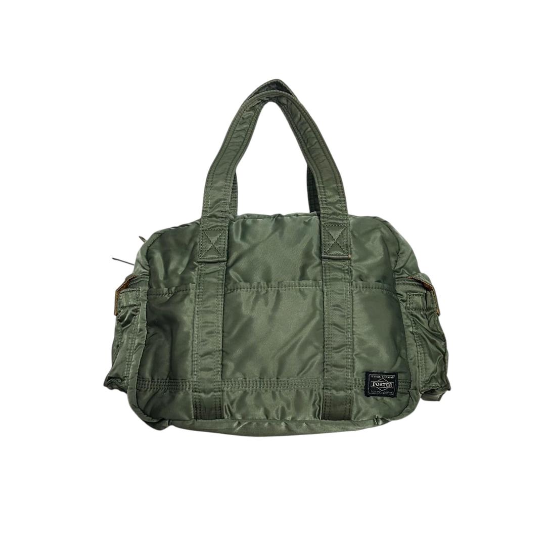 PORTER glossy hand bag khaki -5 (room)