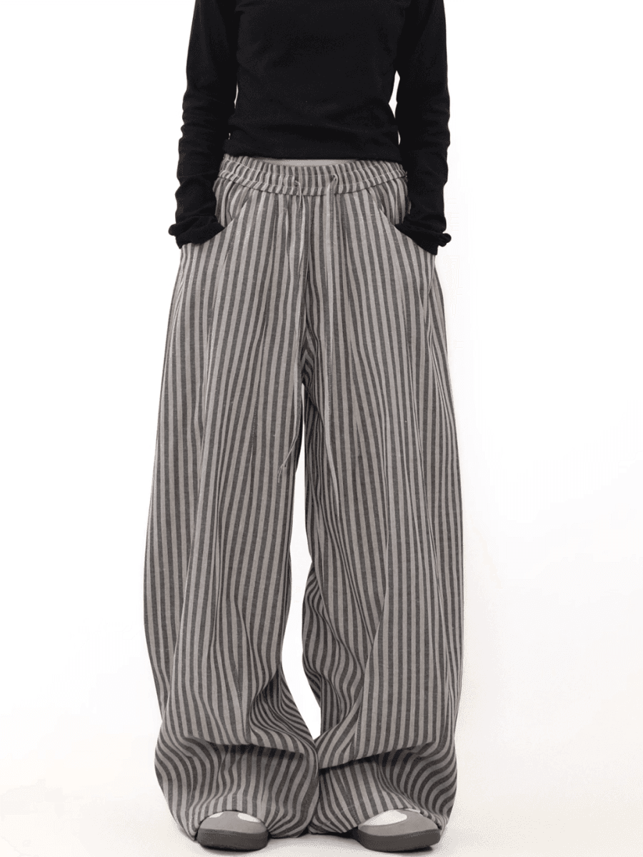 【MRNEARLY】stripes street pants na1842