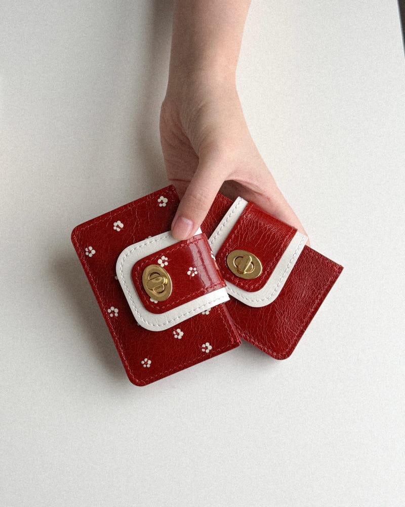 MINI PUDIN WALLET (red wine) 미니푸딘월렛 러디지갑 (레드와인)