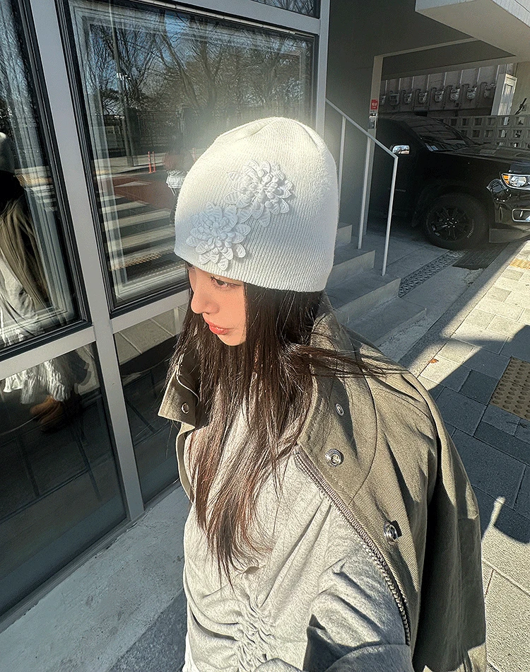 더블 플라워 비니