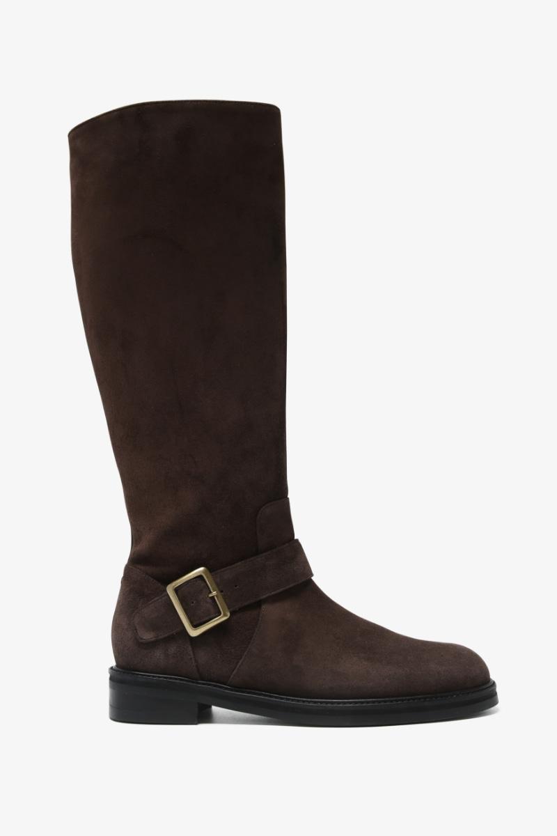 40mm Christian Buckle Long Boots (Brown)
