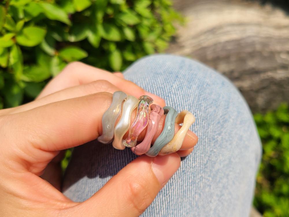 (세트)오로라웨이브반지