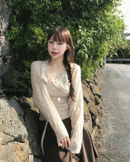 클라우드이모션 [ 솜다 PICK / 물감 ] 피카 color 코사지 나시 TOP + 볼레로 CD SET