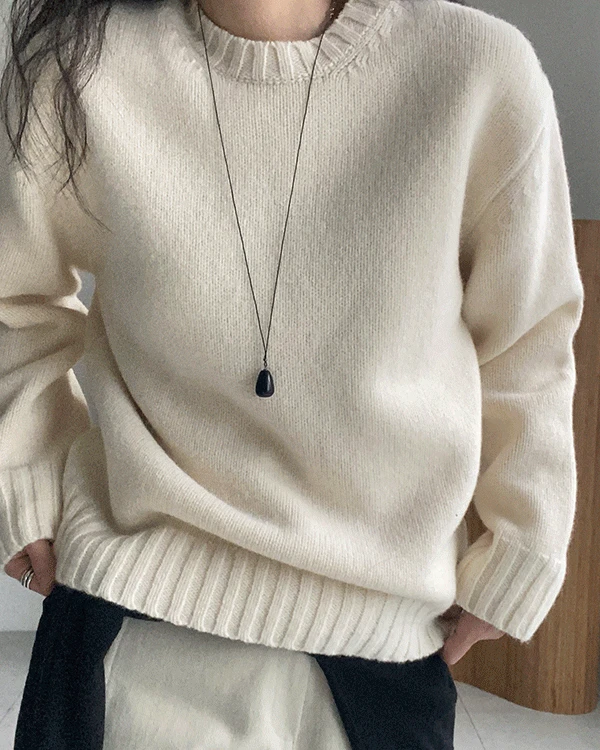 25FW 미니멀 루즈 울니트(울100)