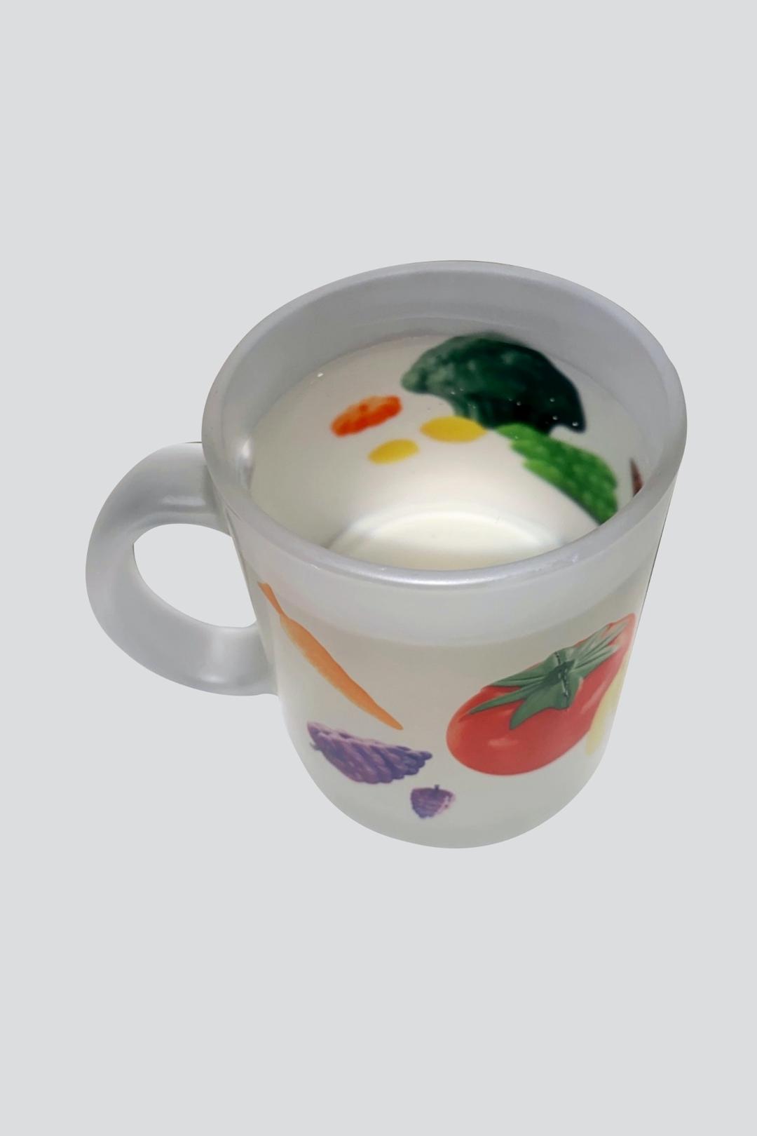 Toy fruit vegetables glass mug (matte)