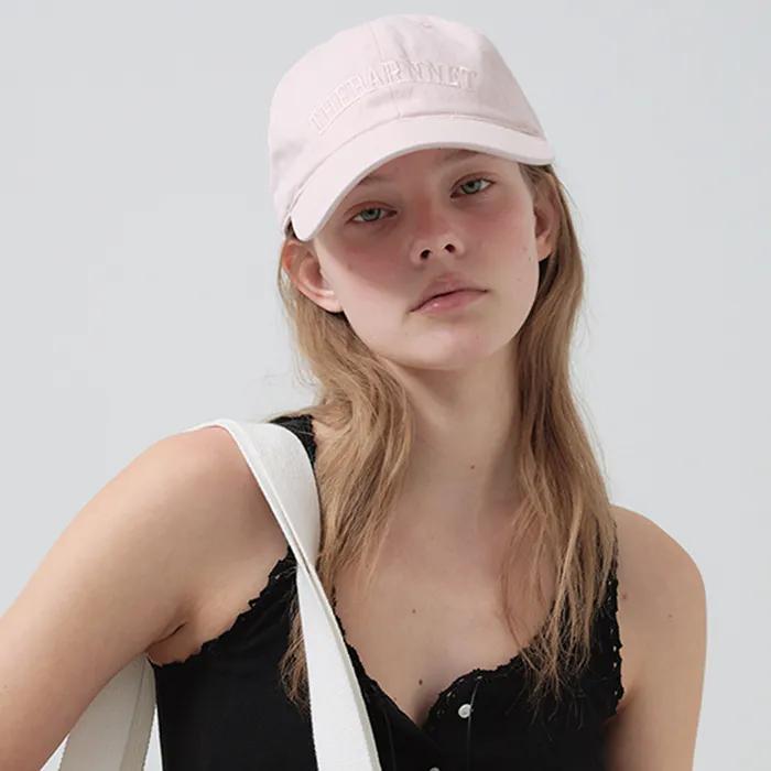 Washed Logo Ball Cap_Light Pink