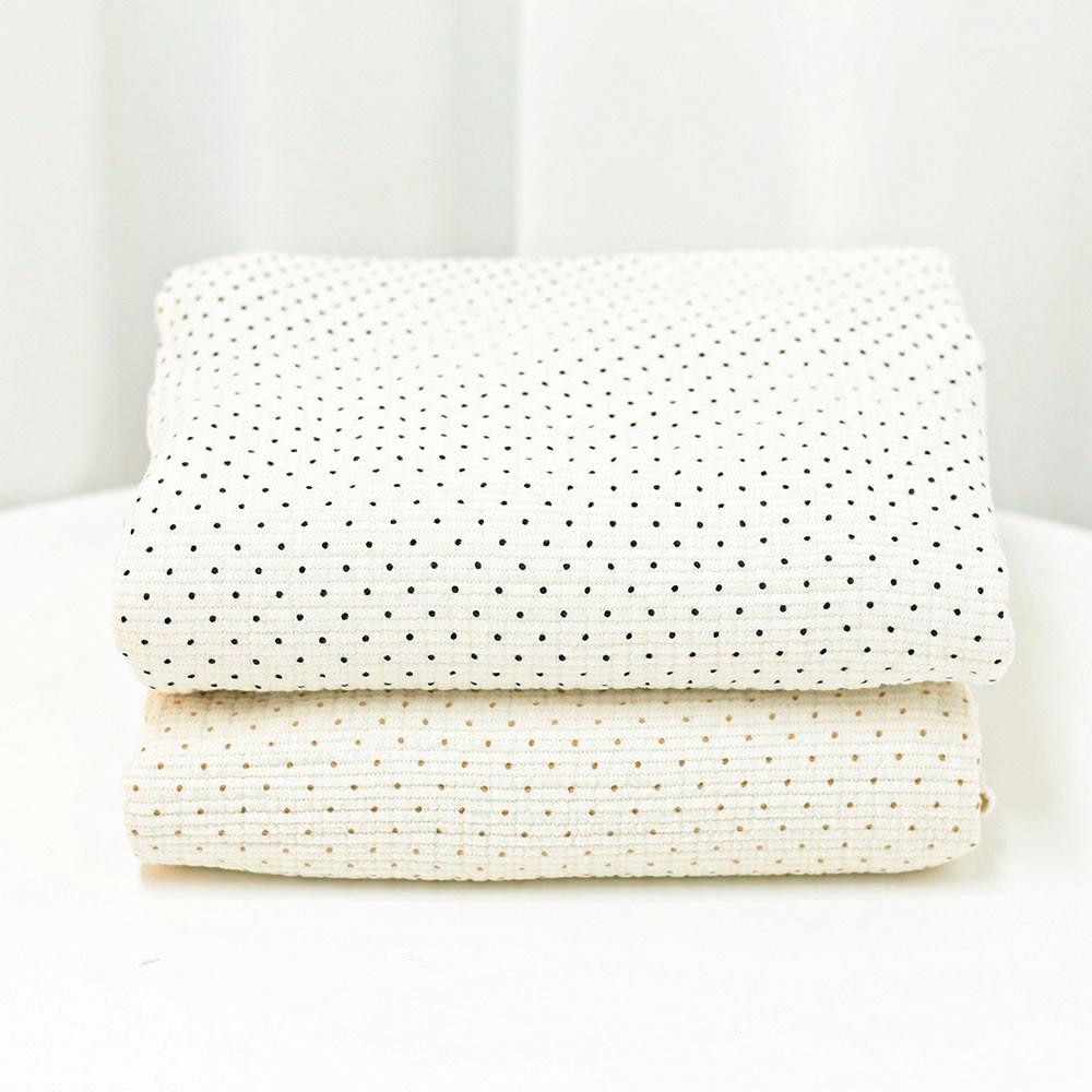 225 [면100]삼중 트리플거즈 미니도트 바이오워싱 원단 턱받이 가을 겨울 블랭킷