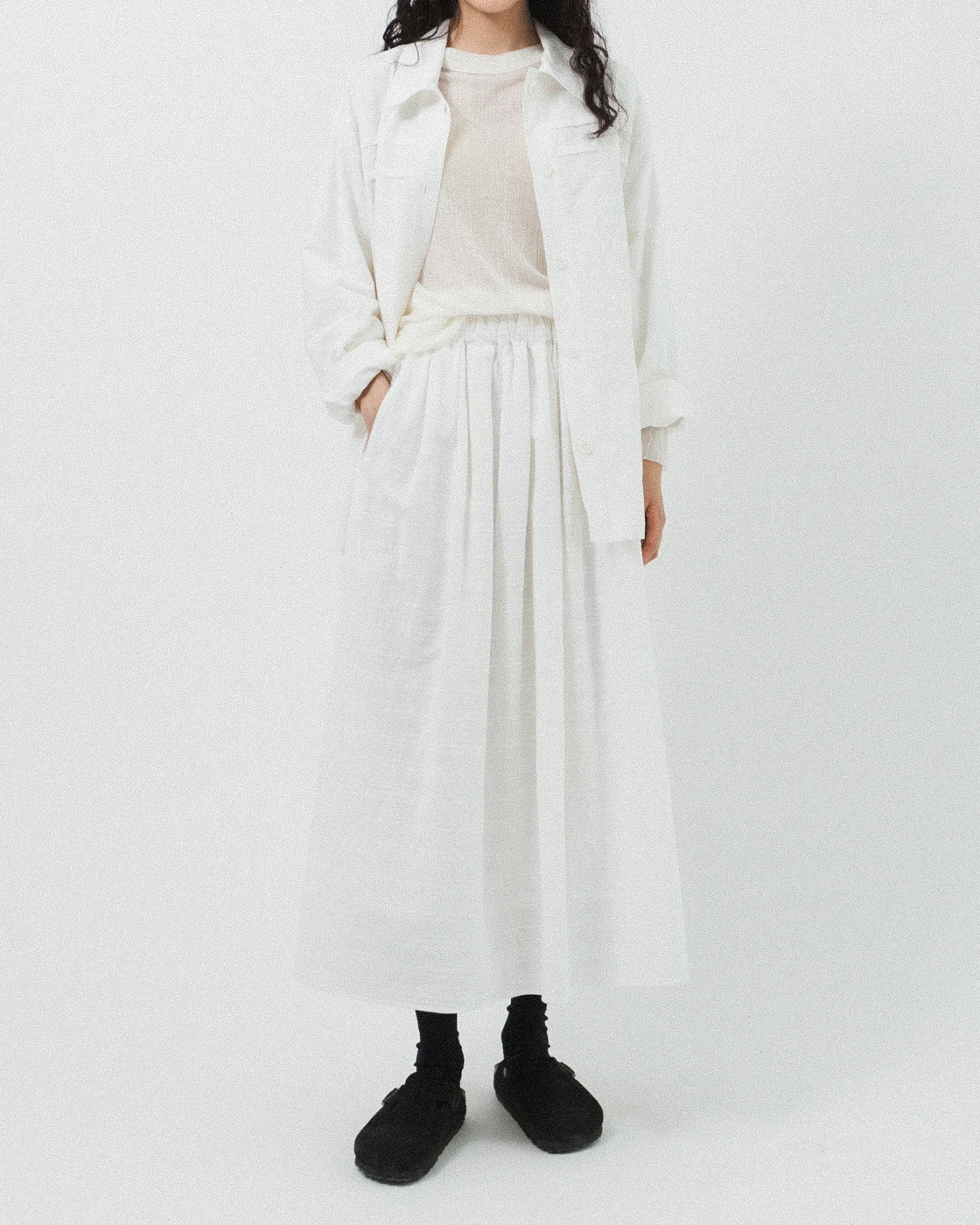 플로우 스트링 밴딩 스커트(3컬러)