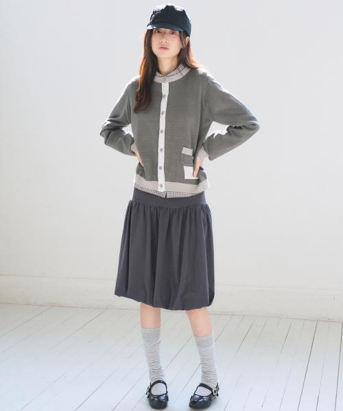 Soft Balloon Sweat Skirt, Charcoal