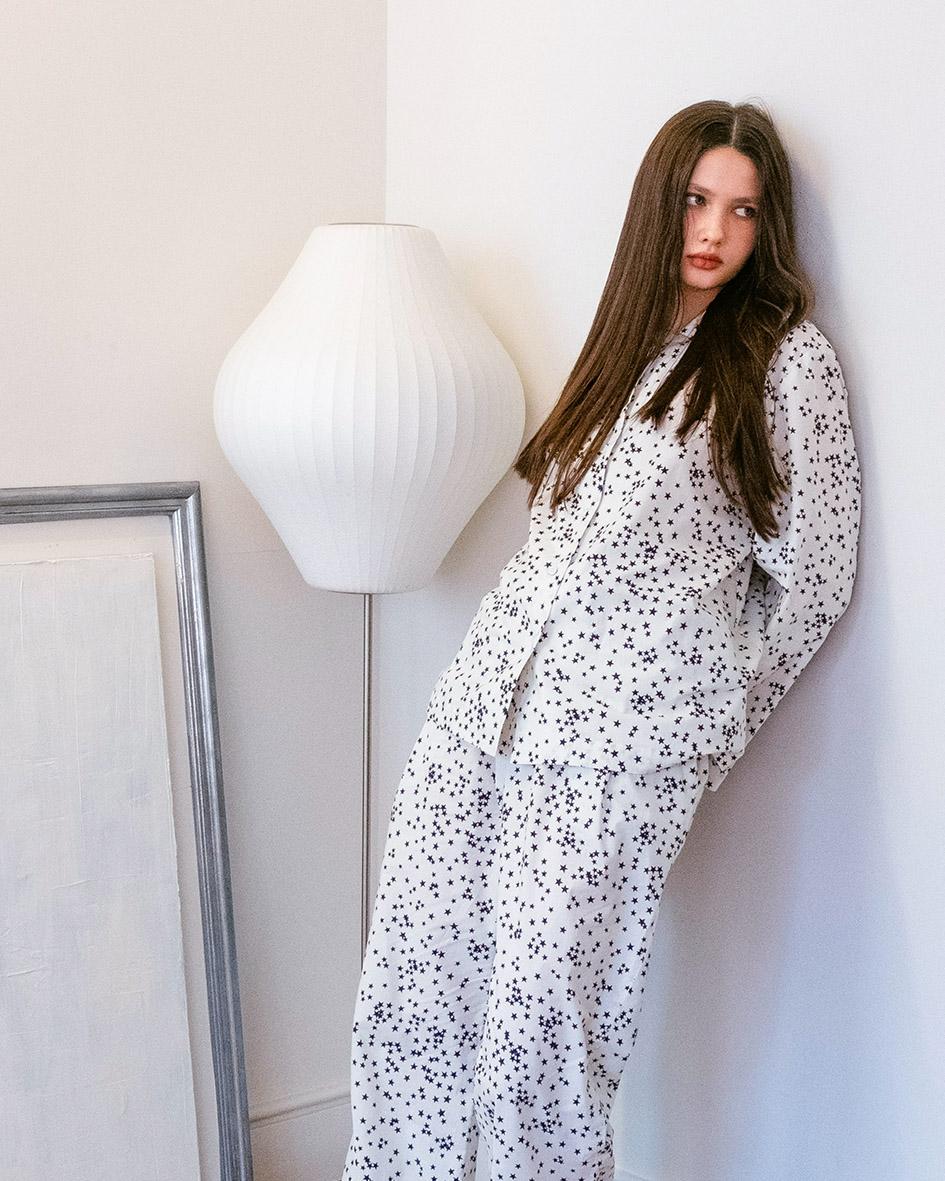 Star Pattern Pajama Set (ivory)