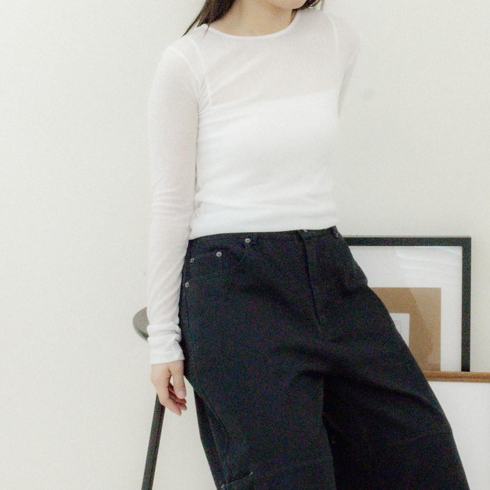 간절기 레이어드 슬림 티