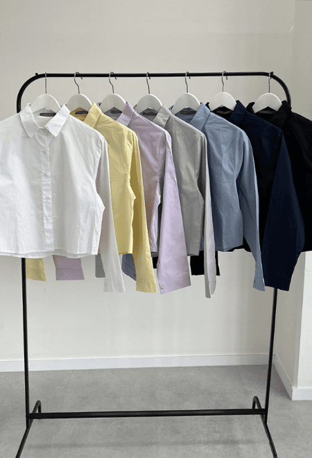 (new) 베이직 로어 크롭 셔츠 (7color)