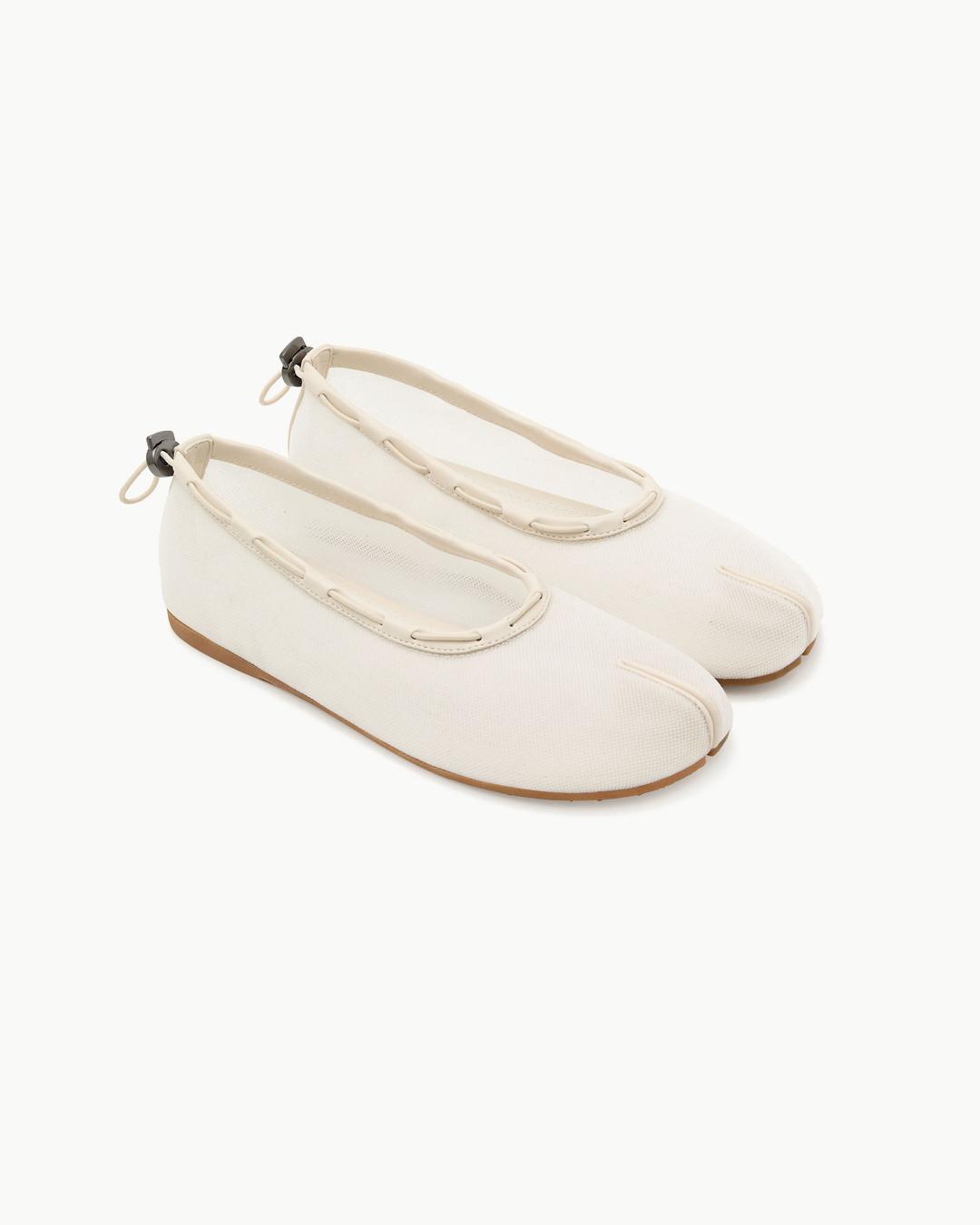 Mesh Air String Flat / White