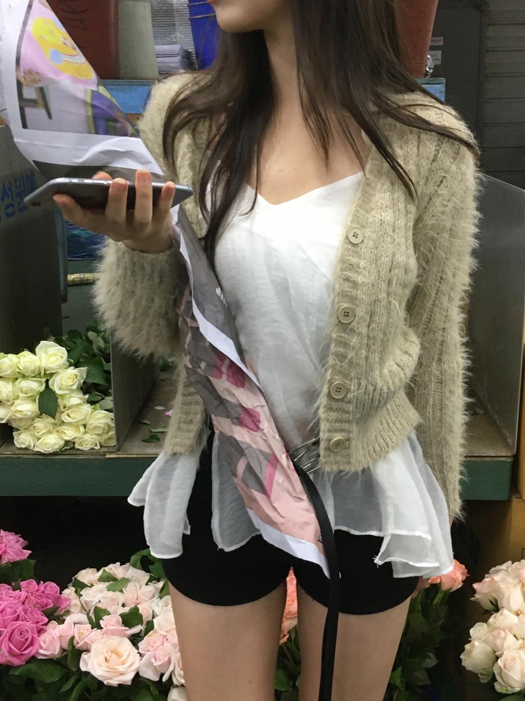 127룸 Dawn fur cardigan