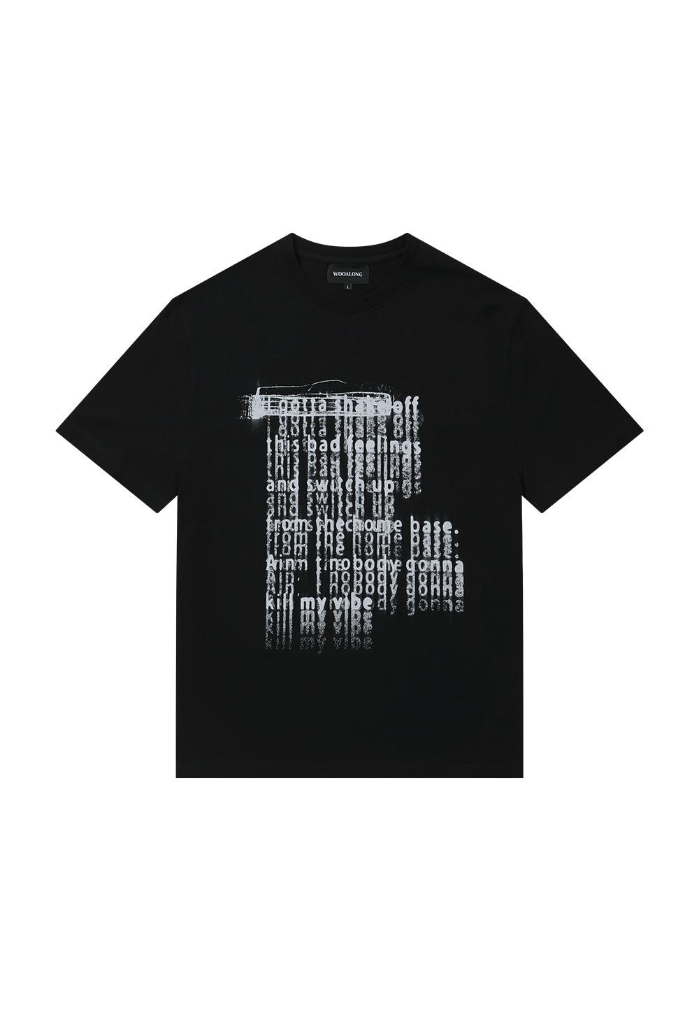 Typo Graphic T-shirt - BLACK