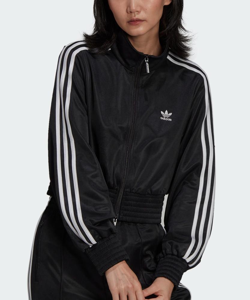 아디다스 트랙탑 크롭져지 아디다스 오리지널스 여성져지 여성크롭자켓 크롭져지 크롭 트랙탑 자켓 블랙 HF7535