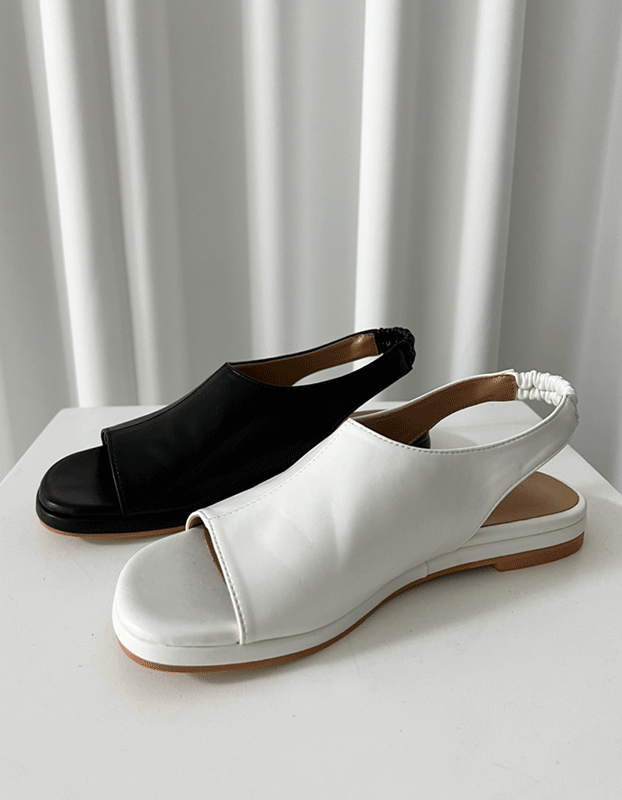 오픈토 플랫 슬링백 샌들 .57 (4color)