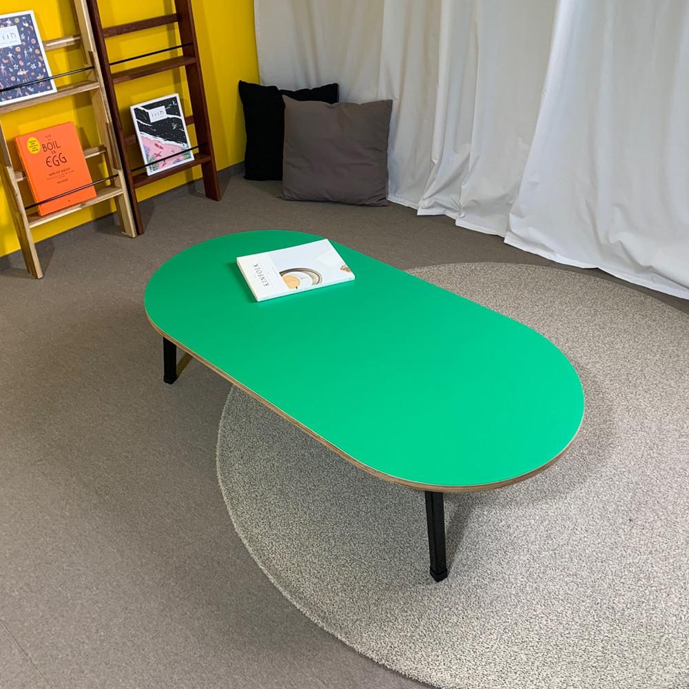 오후한시 원목 접이식 좌식 테이블 원형 자작나무 좌탁 쇼파 거실 화이트 탁자 밥상 식탁