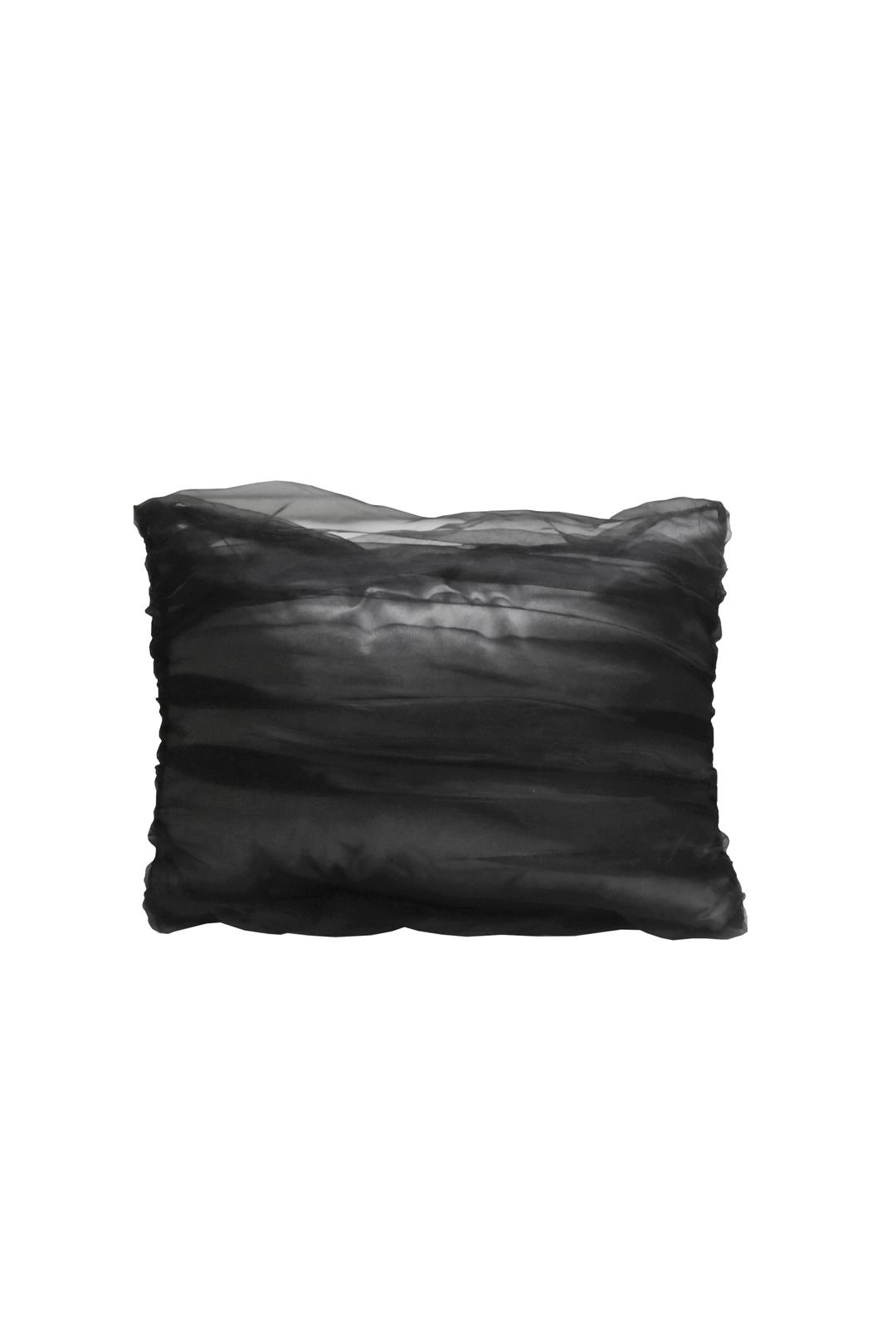 black fold pillow cover