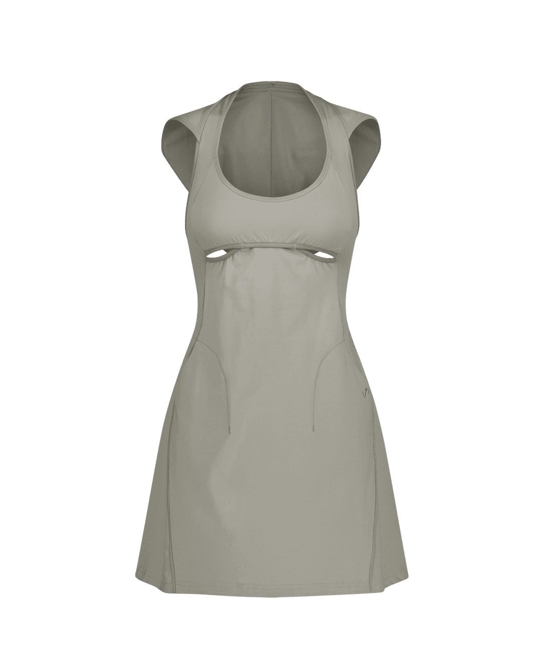 Halter Hoodie Apron Dress / Grey